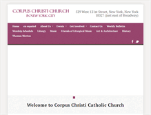 Tablet Screenshot of corpus-christi-nyc.org